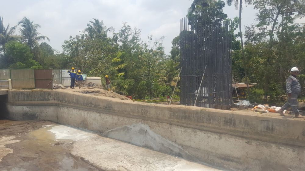 Dinding Selokan Mataram Dekat Proyek Tol yang Jebol Diperbaiki
