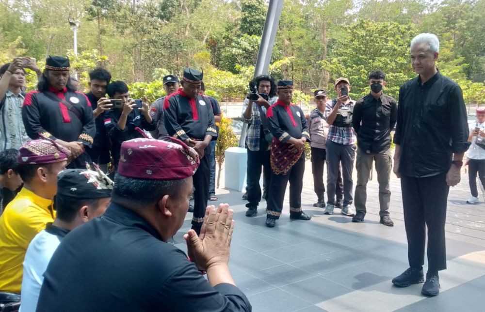 Tiba di Lampung, Ganjar Pranowo Dengar Curhatan Ojek Konvensional