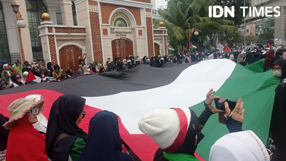 Ribuan Orang Palembang Aksi Damai Solidaritas Bela Palestina 