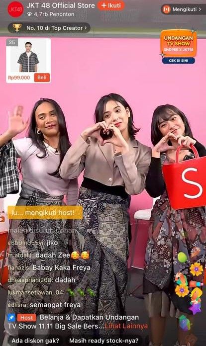 Yuk Simak Keseruan Zee Dan Freya JKT48 Ikut Sesi Shopee Live