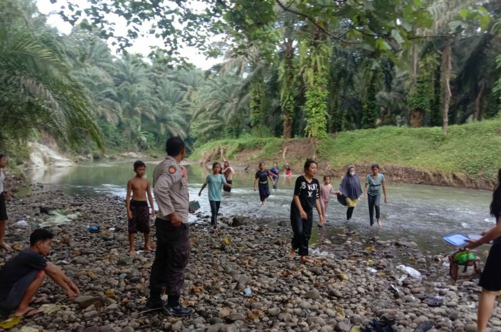 2 Pelajar SMP Hanyut di Sungai Begumit Langkat, Satu Ditemukan Tewas
