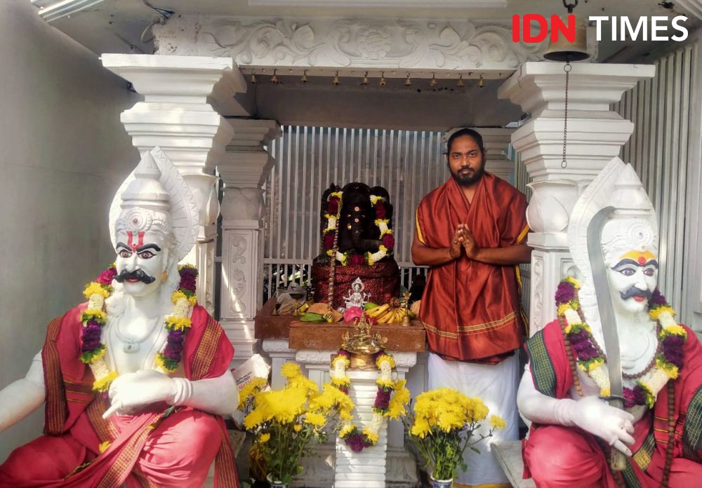 Kuil Ganesha Hindu Jadi Tempat Ibadah Anak-anak di Hari Deepavali