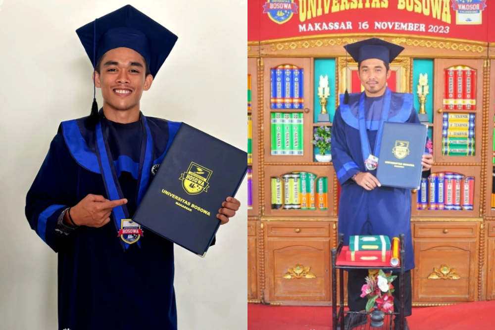 Tiga Pemain PSM Makassar Wisuda Sarjana Ekonomi di Unibos, Selamat!