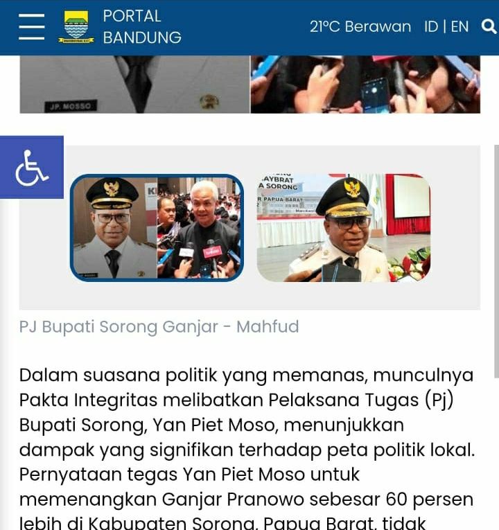 Laman Resmi Pemkot Bandung Diretas, Beritakan Ganjar dan PDIP