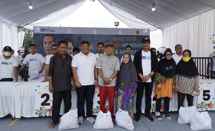 Pasar Murah BUMN di Medan, 2 Ribu Paket Sembako Ludes Diborong