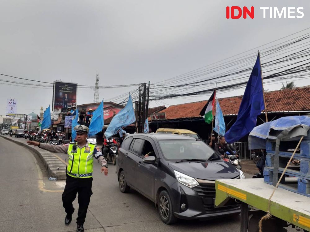 3 Ribu Buruh di Tangerang Gelar Aksi, Polisi Rekayasa Lalu lintas