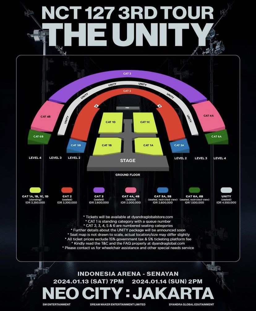 Harga Tiket NCT 127 3RD Tour ‘NEO CITY: JAKARTA-The Unity