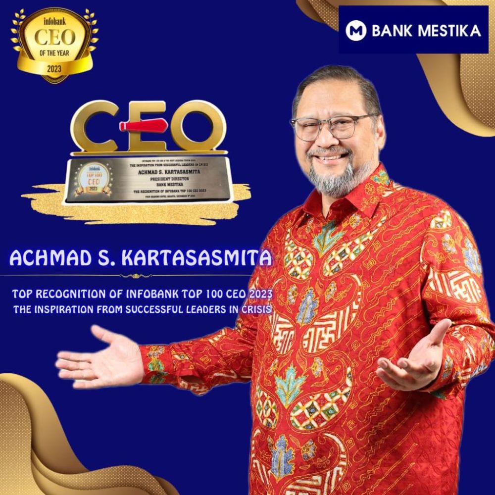 Presiden Direktur Bank Mestika Raih Penghargaan TOP 100 CEO 2023
