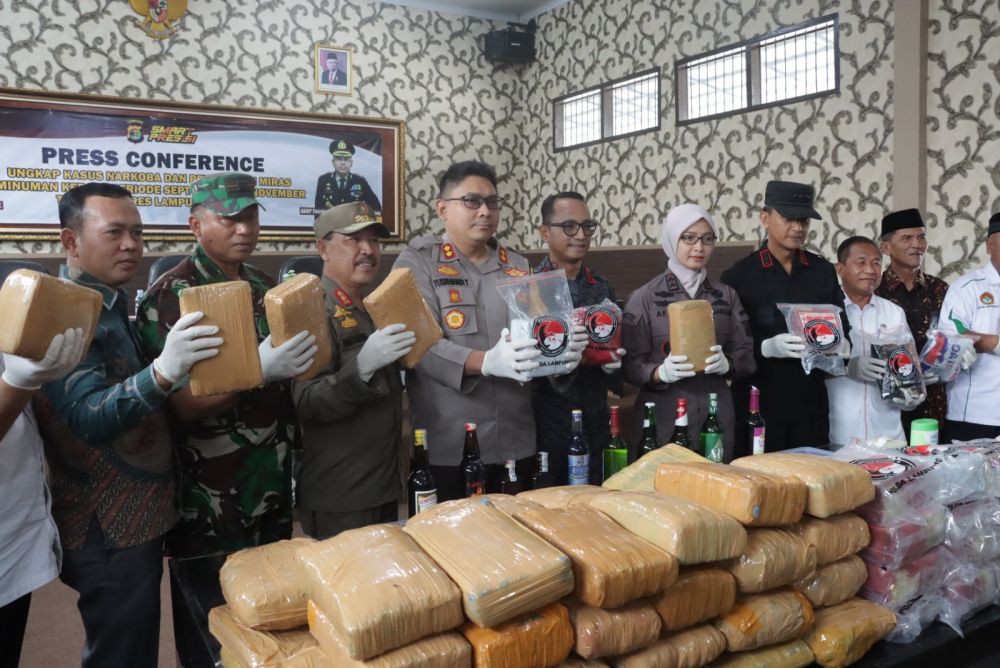 Polres Lamsel Ungkap Jaringan Narkoba Lintas Provinsi hingga Malaysia