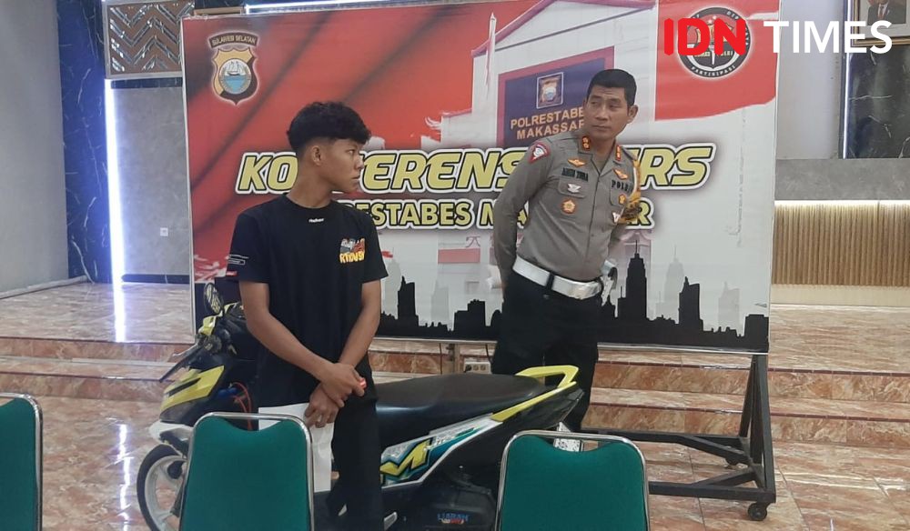Freestyle Motor di Depan Kamera ETLE, Dua Pemuda Makassar Ditangkap