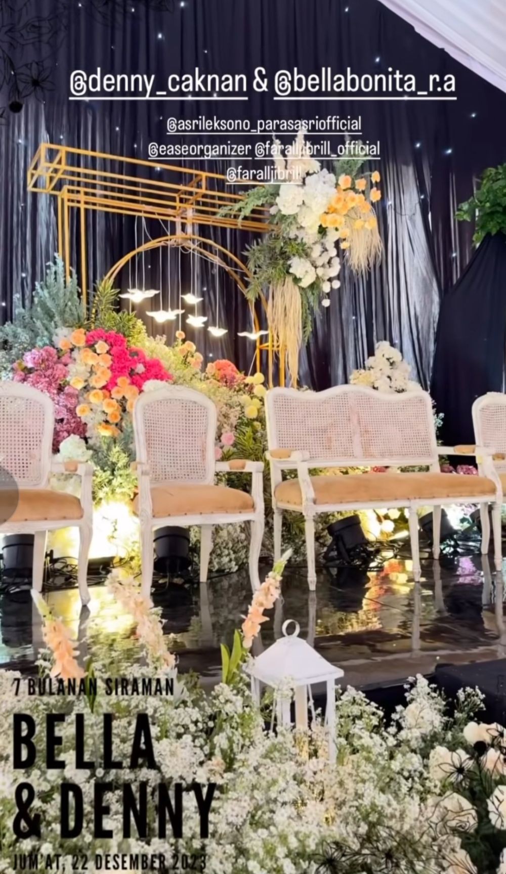 10 Inspirasi Dekorasi Mitoni Bella Bonita, bak Taman Bunga