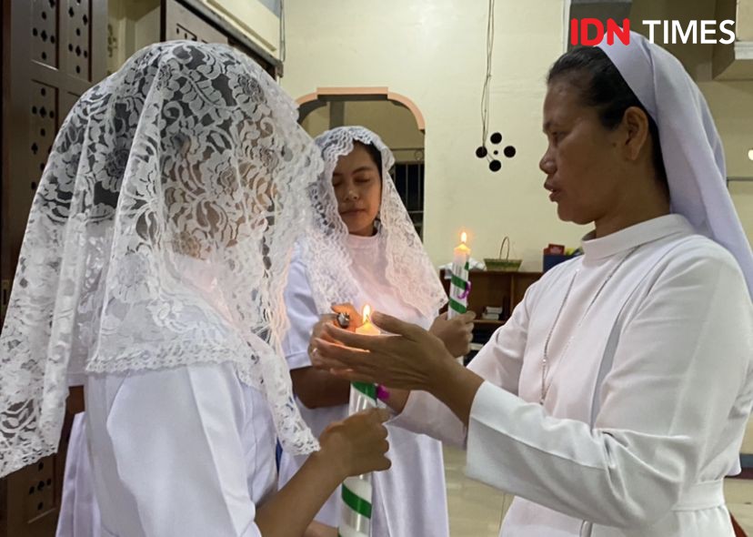 11 Potret Khidmat Misa Malam Natal 2023 di Gereja Velangkanni Medan