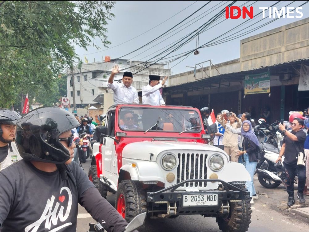 Arief-Sachrudin Diarak Keliling Kota Tangerang Usai Lepas Jabatan