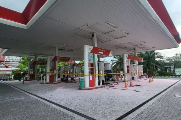 Tutup! Pertamina Investigasi Ledakan Di SPBU Undip Semarang