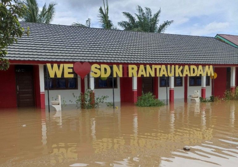 31 Sekolah di Muratara Terendam Banjir, Aktivitas Belajar Diliburkan