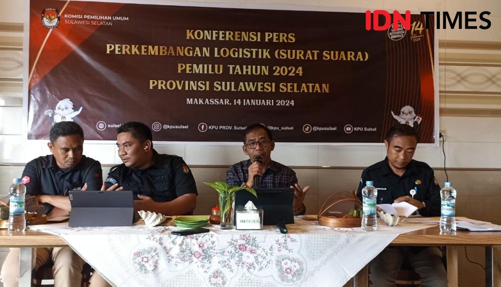 KPU Sulsel Catat 93.653 Surat Suara Pemilu 2024 Tidak Layak Dipakai