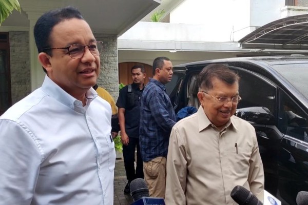 Anies Sarapan Bareng JK Sebelum Kampanye Akbar di JIS