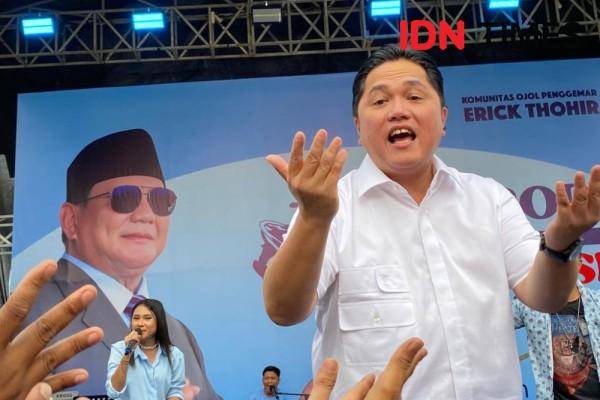 Erick Thohir Hadiri Acara Komunitas Ojol Dukung Prabowo