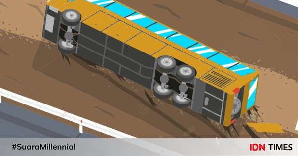 Bus Rombongan Hanura Kecelakaan Di Tol Ngawi, 3 Orang Tewas