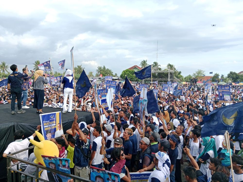 Kampanye di Lombok, Surya Paloh Ajak Simpatisan Coblos Anies-Muhaimin