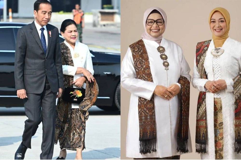 9 Adu Gaya Kebaya Dan Batik Iriana Jokowi Vs Istri Anies B.