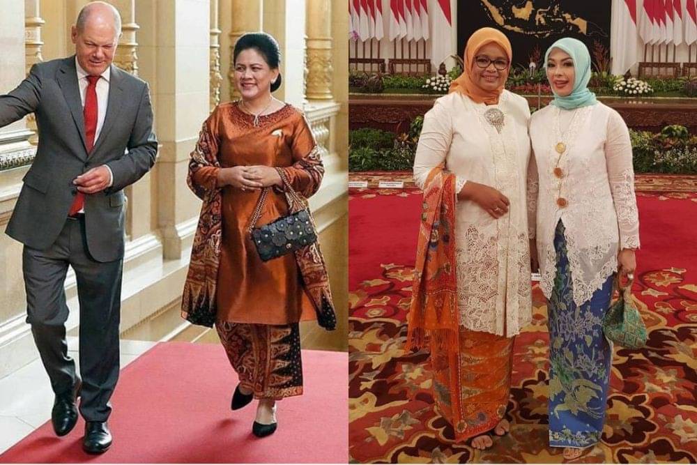 9 Adu Gaya Kebaya Dan Batik Iriana Jokowi Vs Istri Anies B.