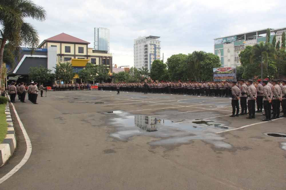 502 Personel Polresta Bandar Lampung Bersiap Amankan TPS Pemilu 2024