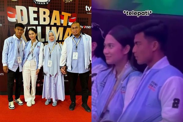 7 Potret Azizah Salsha dan Arhan Nonton Debat Terakhir Capres, Mesra!