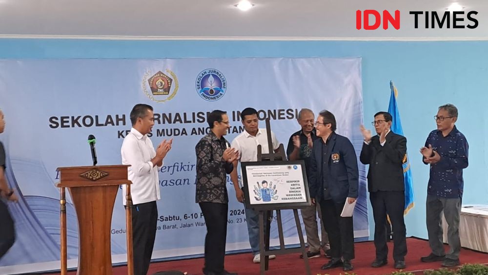 Menteri Nadiem Resmikan Sekolah Jurnalisme Indonesia di Bandung 