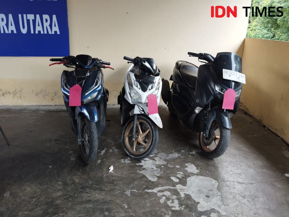 Pencuri Tepergok Polisi Dorong Motor Curian di Tangerang