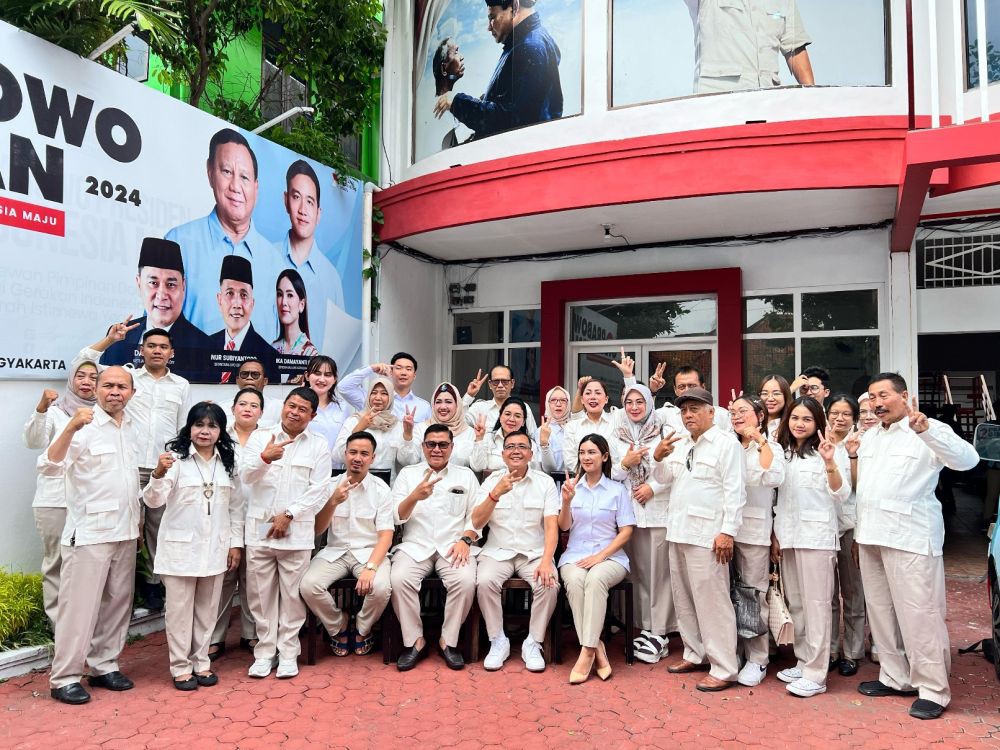 HUT Partai Ke-16, Gerindra DIY: Prabowo-Gibran Menang Satu Putaran