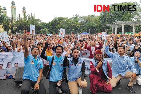 Relawan Bison di Bekasi Yakin Prabowo-Gibran Menang Pemilu 1 Putaran