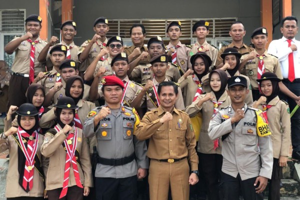Polres Rohul Sampaikan Bahaya Hoaks Jelang Pemilu 2024 kepada Pelajar