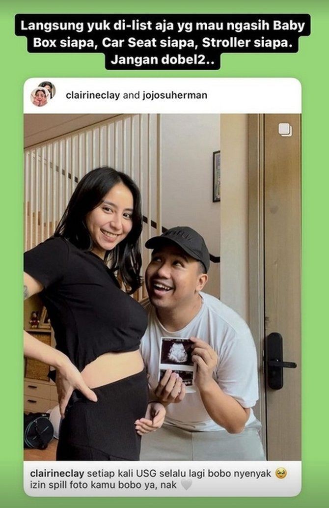 Joshua Suherman Dan Clairine Clay Umumkan Hamil Anak Pertama