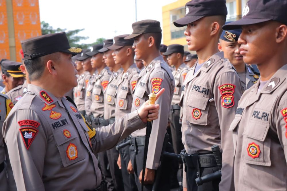 Pergeseran Pasukan ke TPS, Kapolda Lampung Titip Pesan Ini ke Personel