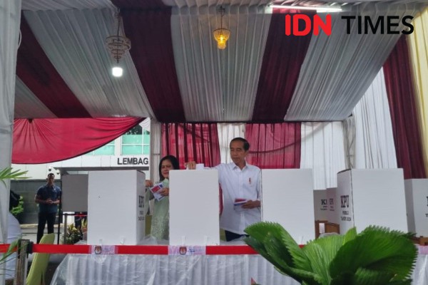 Ditanya soal Pemilu 2024 1 Putaran, Jokowi: Tunggu Bersama