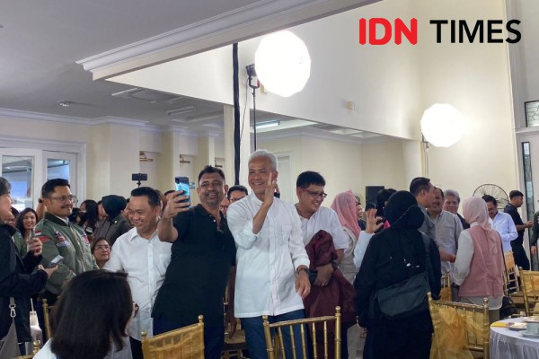Ganjar-Mahfud Tiba di Teuku Umar 9, Pantau Quick Count Pilpres