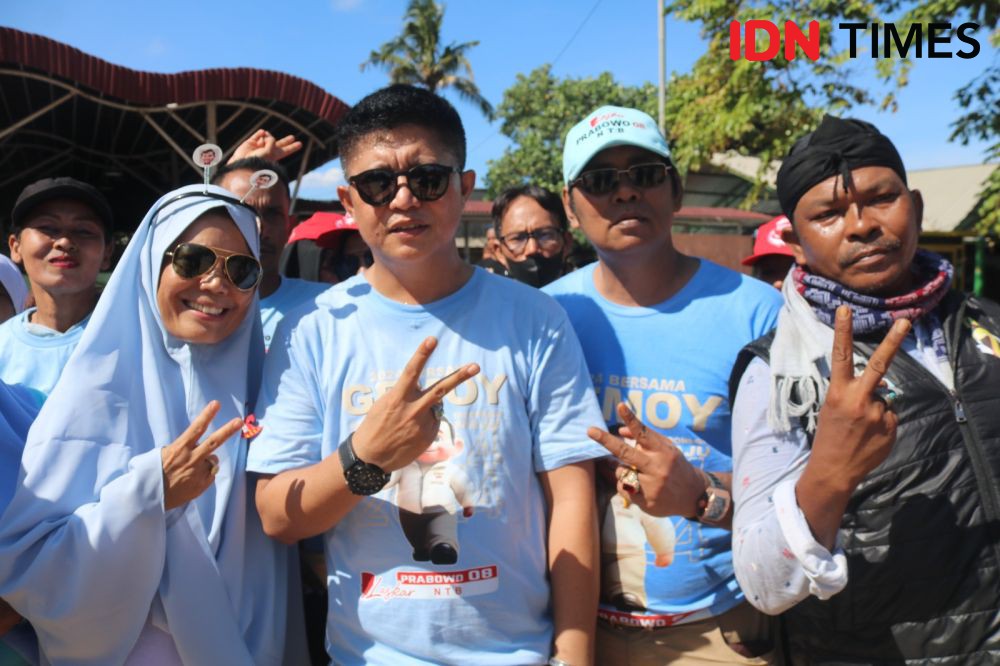 Konvoi Relawan Prabowo-Gibran NTB Batal di Lapangan Sangkareang