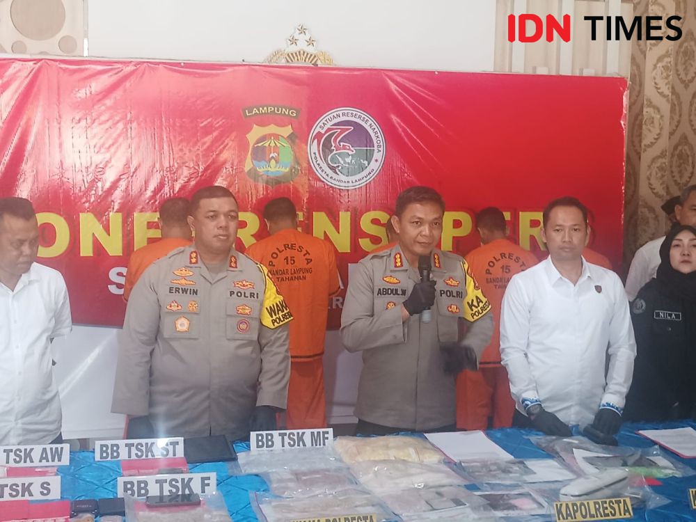 Tangkap 3 Bandar Narkoba, Polresta Bandar Lampung Sita 8 Ribu Ektasi
