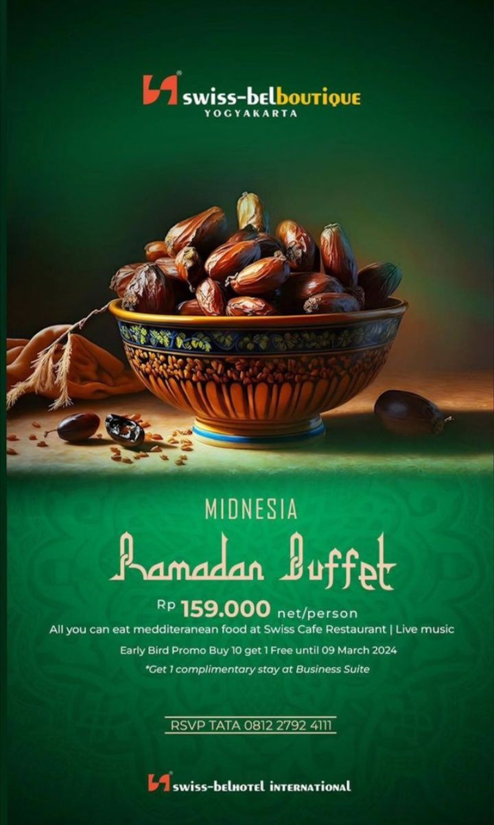 6 Promo Iftar Ramadan 2024 Hotel Bintang 4 Jogja, Mulai Rp130 Ribuan