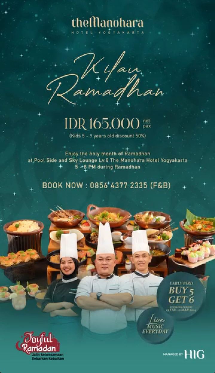 6 Promo Iftar Ramadan 2024 Hotel Bintang 4 Jogja, Mulai Rp130 Ribuan