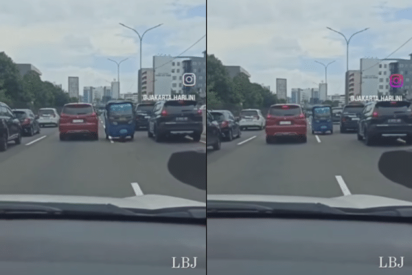 Viral Bajaj Lawan Arah Masuk Tol Jakarta Tangerang