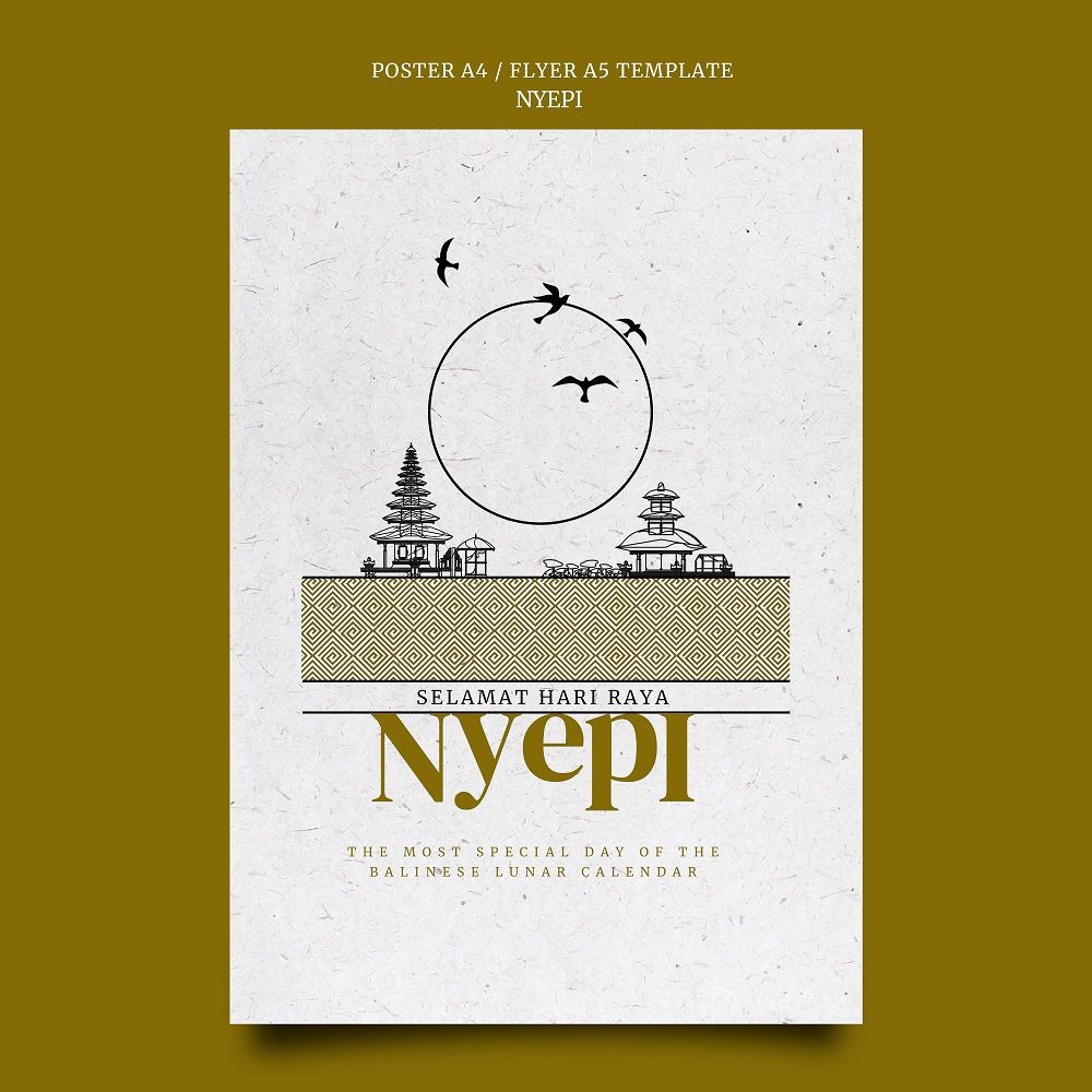 7 Inspirasi Poster Hari Raya Nyepi 2024, Cocok buat Medsos!