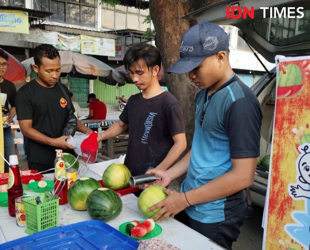 Viral Es Semangka Upin Ipin, Takjil Nyentrik dan Satu-satunya di Medan