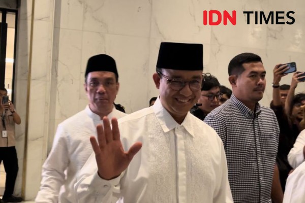 Anies Sambangi Surya Paloh Usai Bertemu Prabowo di NasDem Tower