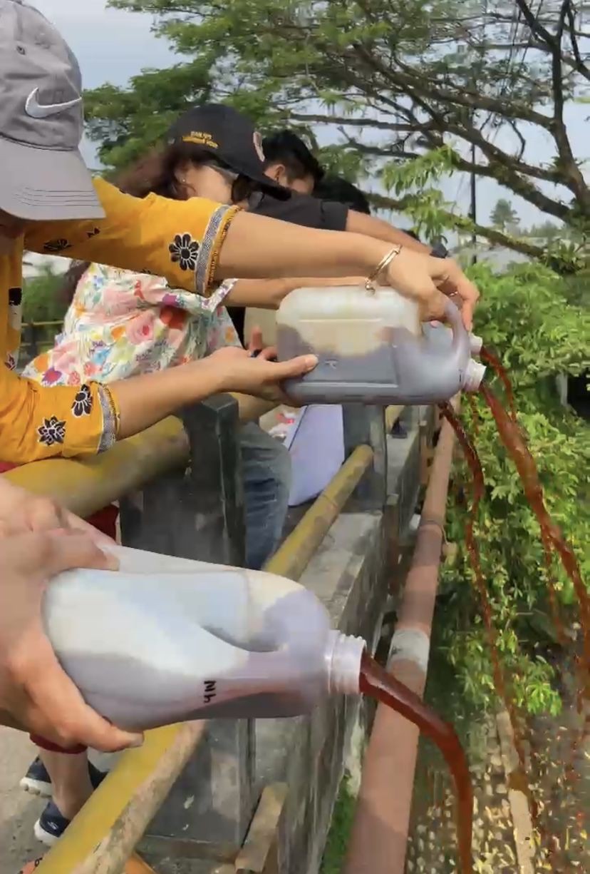 Peringati Hari Air Sedunia, SP Ling Tabur Eco Enzim ke Sungai Deli