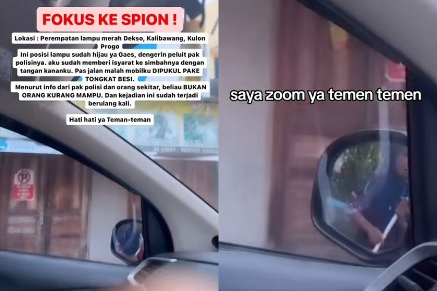 Tak Diberi Uang, Viral Pengemis Pukul Mobil di Kulon Progo