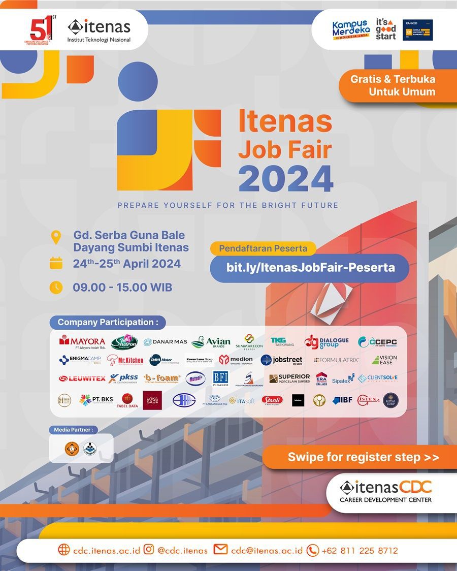 Itenas Job Fair 2024: Ada 40 Perusahaan dengan 400 Lowongan Kerja