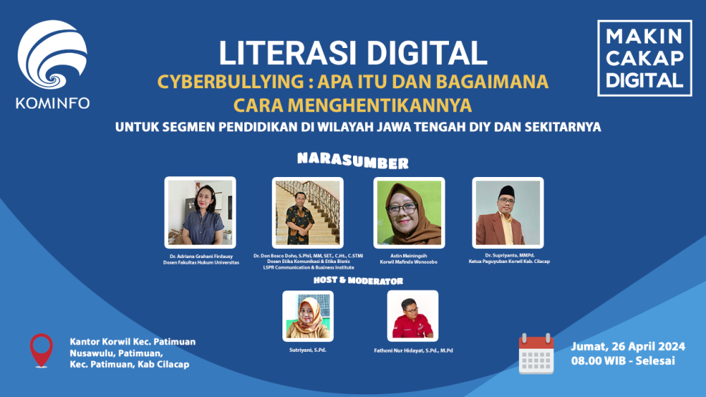 Cegah Cyberbullying, Kominfo Ajak Siswa Cilacap Nobar Literasi Digital