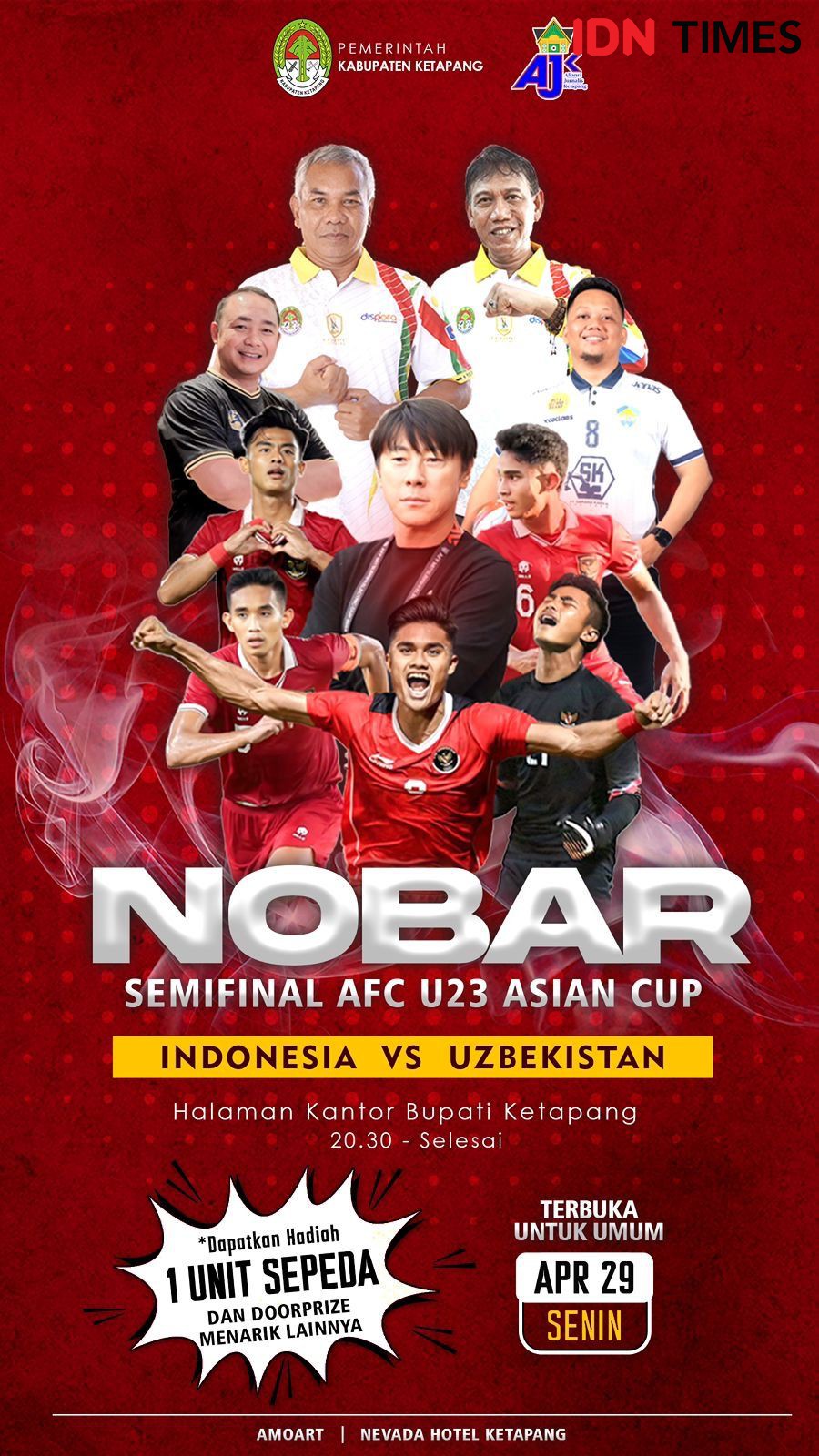 Poster Pejabat di Kalbar Ajak Nobar Timnas Indonesia vs Uzbek